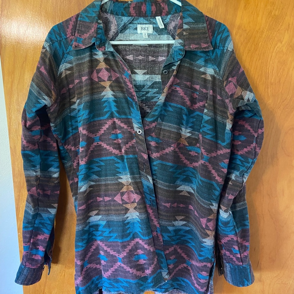 BKE Aztec Button Down